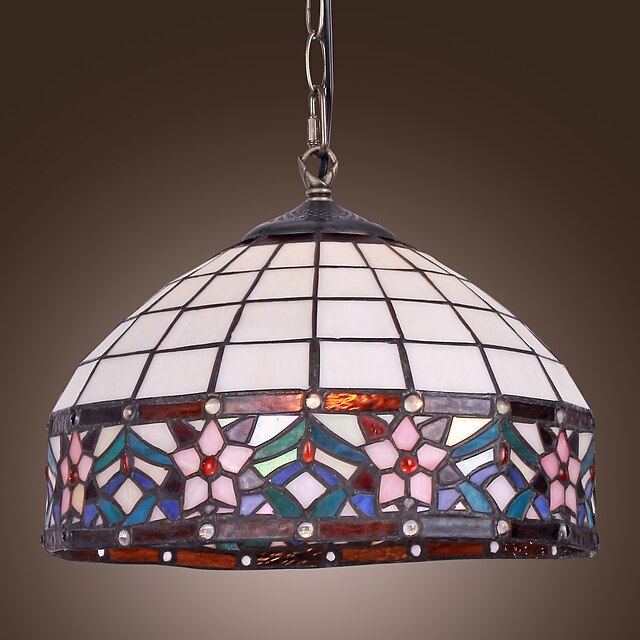  30 cm (12 inch) Style mini Lampe suspendue Verre Plaqué Tiffany / Saladier 110-120V / 220-240V