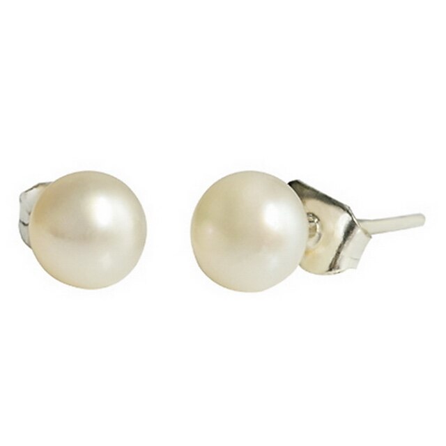  Women's Pearl Stud Earrings Ladies Classic Pearl Earrings Jewelry White / Purple / Pink For Party