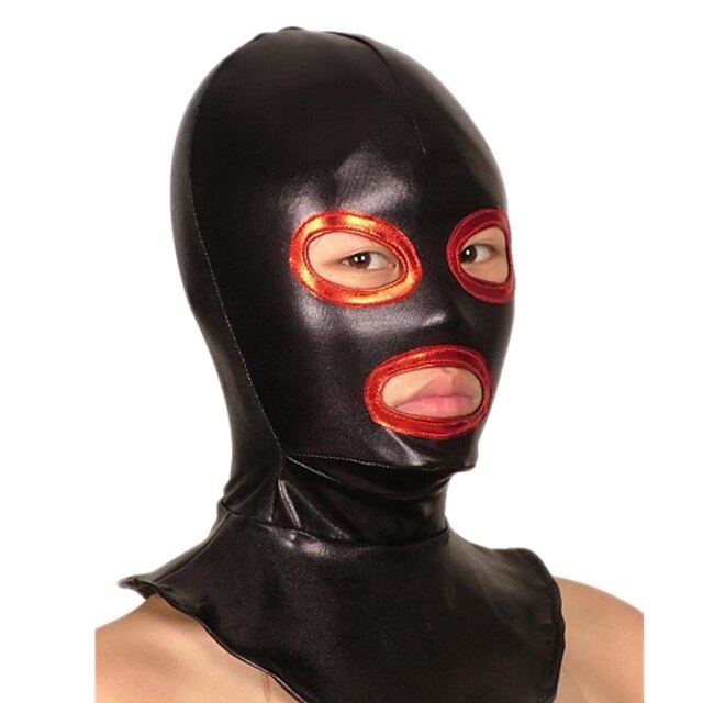  Mask Ninja Zentai Cosplay Costumes Black Patchwork Mask Shiny Metallic Men's / Women's Halloween / High Elasticity