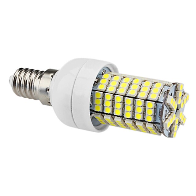  e14 led kukuřičné světlo 144 smd 3528 450lm přírodní bílá 6000k ac 220-240v