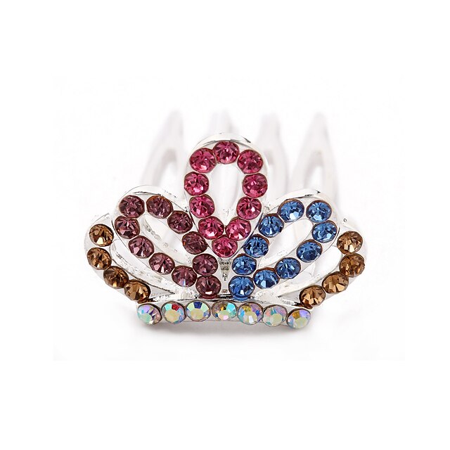  nydelig CZ Cubic Zirconia bryllup blomsterpike tiara / headpiece flere tilgjengelige farger