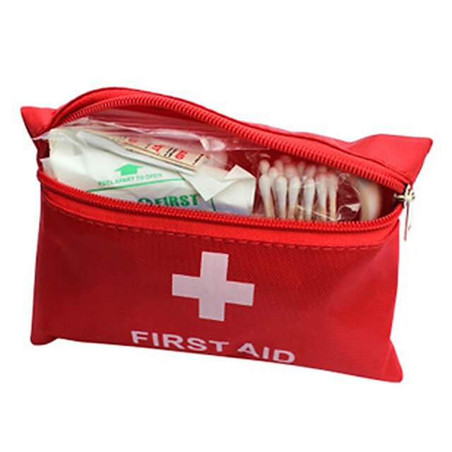  First Aid Kit Hiking Waterproof / Compact Size Red