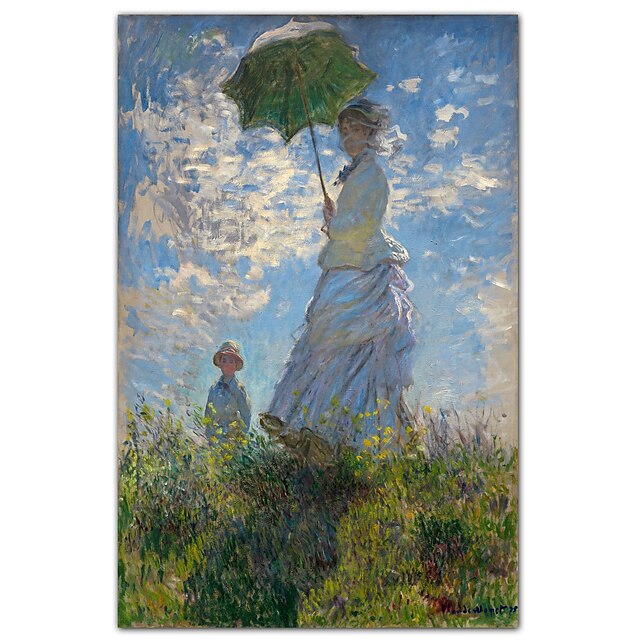  donna con un parasole - Madame Monet e suo figlio di Claude Monet famosa stampa artistica