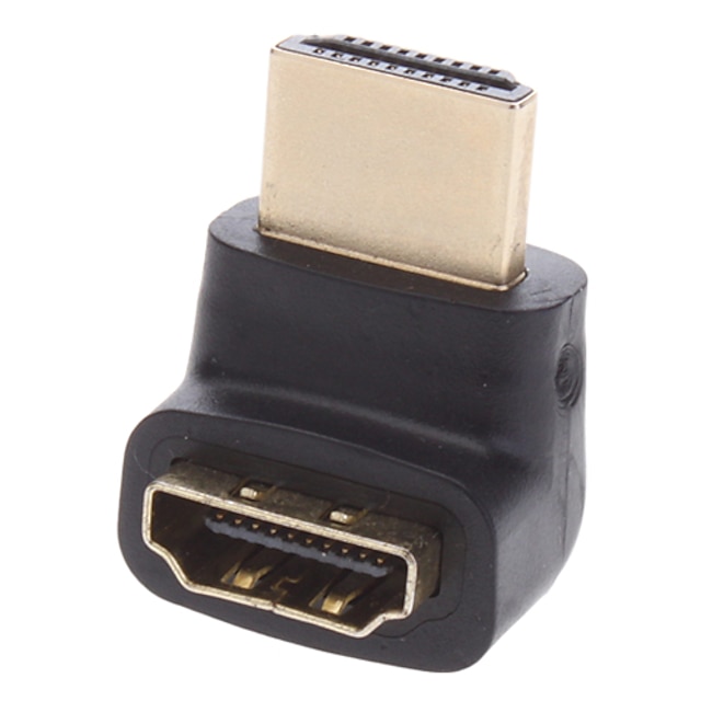  HDMI V1.4 M/F 90-Degree Connector/Extension Joint