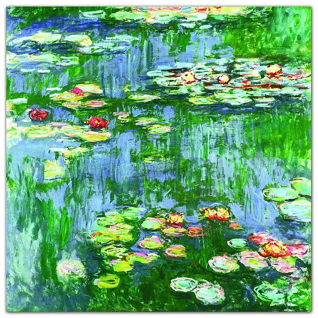  Lirios de agua (Nymphéas), c.1916 Claude Monet famoso Lámina