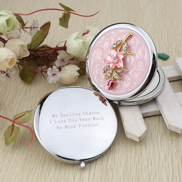  Wedding Anniversary Engagement Party Bridal Shower Bachelor's Party Birthday Party Chrome Compacts Floral Theme
