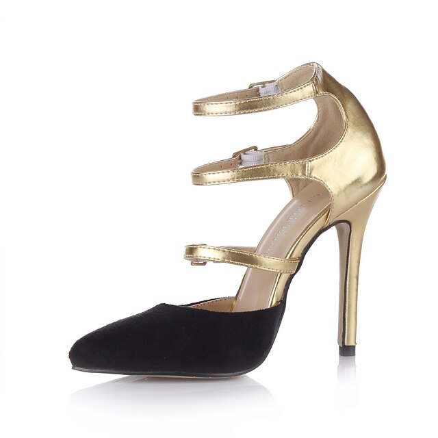  Fashion Leatherette Stiletto Heel Pumps With Buckle Party/Evening Shoes