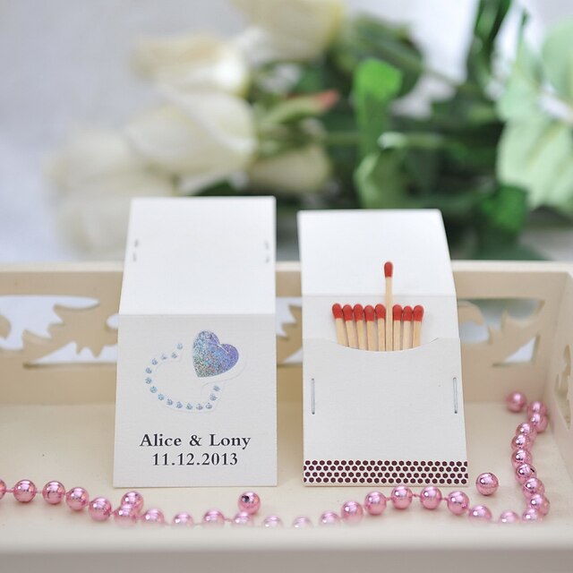  Cutie Chibrituri Personalizate Material / Hârtie Rigidă pentru Felicitări Decoratiuni nunta Nuntă / Petrecere Temă Clasică / Nuntă Toate Sezoanele