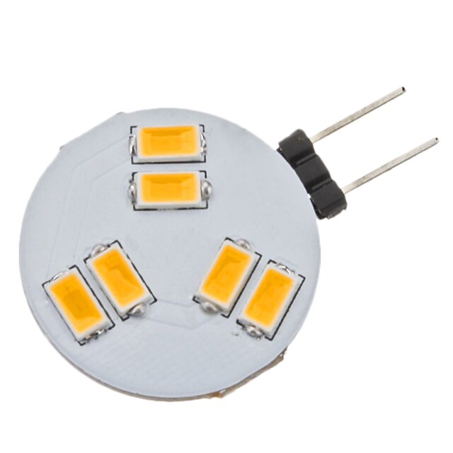  1 W Luminárias de LED  Duplo-Pin 80-100 lm G4 6 Contas LED SMD 5630 Branco Quente 12 V