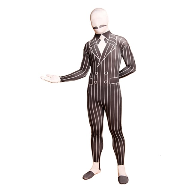  Musta Striped Business Suit Lycra Full Body Suit