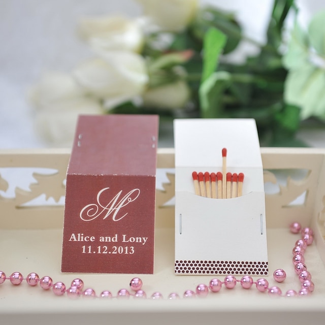  Εξατομικευμένο σπιρτόκουτο Hard Card Paper / Μεικτό Υλικό Διακόσμηση Γάμου Γαμήλιο Πάρτι Κλασσικό Θέμα Όλες οι εποχές