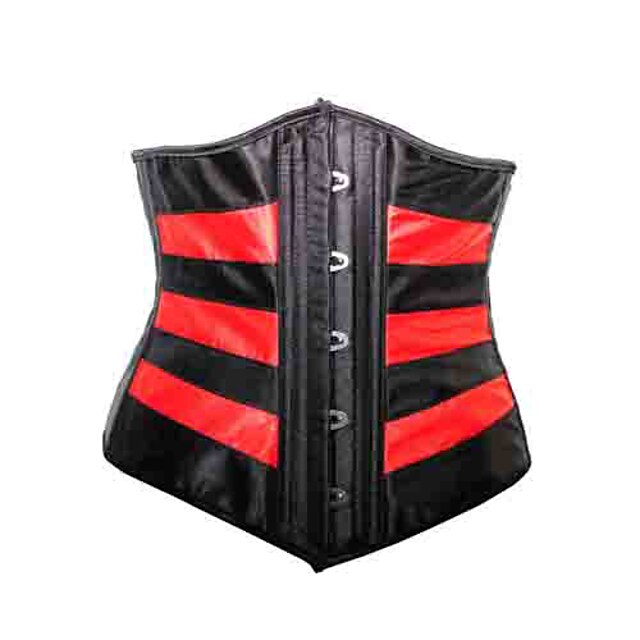  Stiped Polyester Punk Lolita Underbust Corset