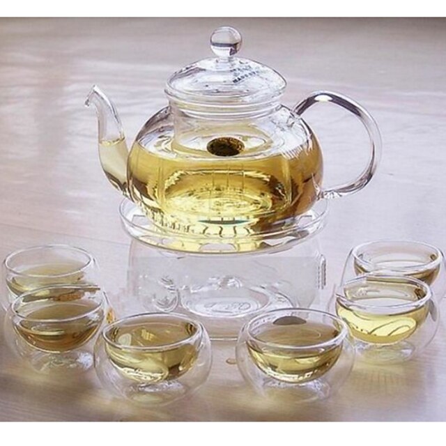  Rafinat de sticlă Ceainic set de ceai