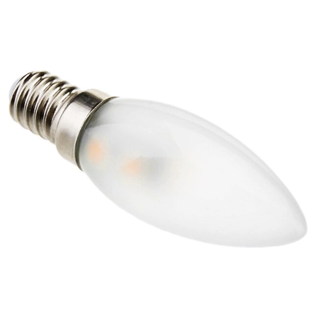  1pc 1 W LED-stearinlyspærer 50-70 lm E14 C35 7 LED Perler SMD 5050 Dekorativ Varm hvid 220-240 V / # / RoHs