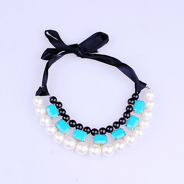  Fashion Rope and Resin with Imitation Pearl Necklace