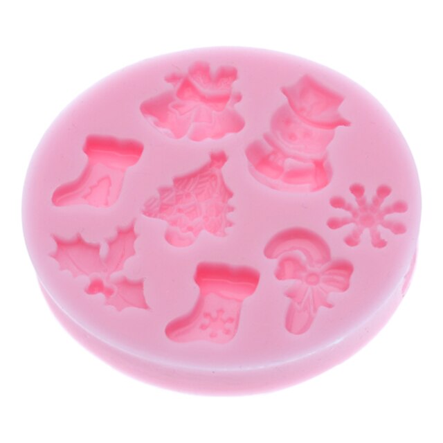 1pc Mold Christmas 3D Cartoon Silicone For Cake / Eco-friendly
