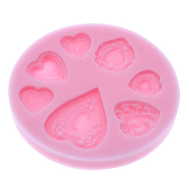  Mold Heart For Pie For Cookie For Cake Silicone Eco-friendly Valentine's Day 3D