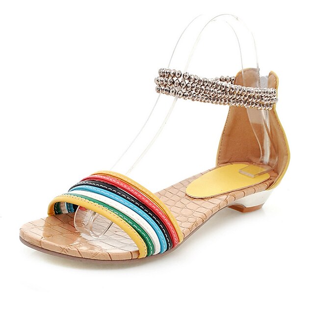  Leatherette Low Heel Sandals With Split Joint Party / Evening Shoes (More Colors)