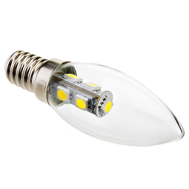  1pc 1 W LED Kerzen-Glühbirnen 6000 lm E14 C35 7 LED-Perlen SMD 5050 Weihnachtshochzeitsdekoration Weiß 220-240 V / RoHs