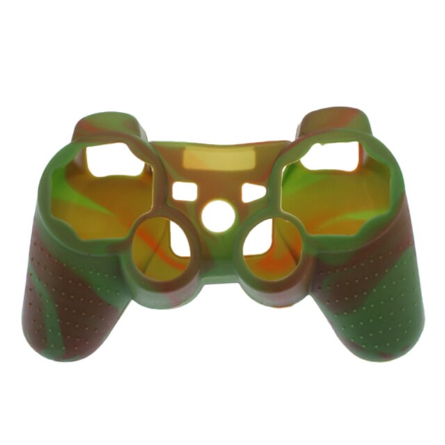  Protective Dual-Color Style Silicone Case for PS3 Controller (Army Green and Red)