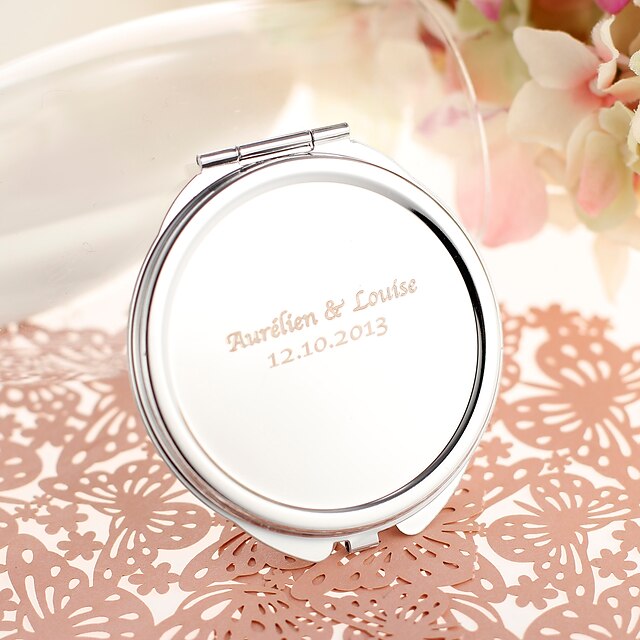  Wedding Anniversary Engagement Party Bridal Shower Birthday Party Stainless Steel Compacts Classic Theme