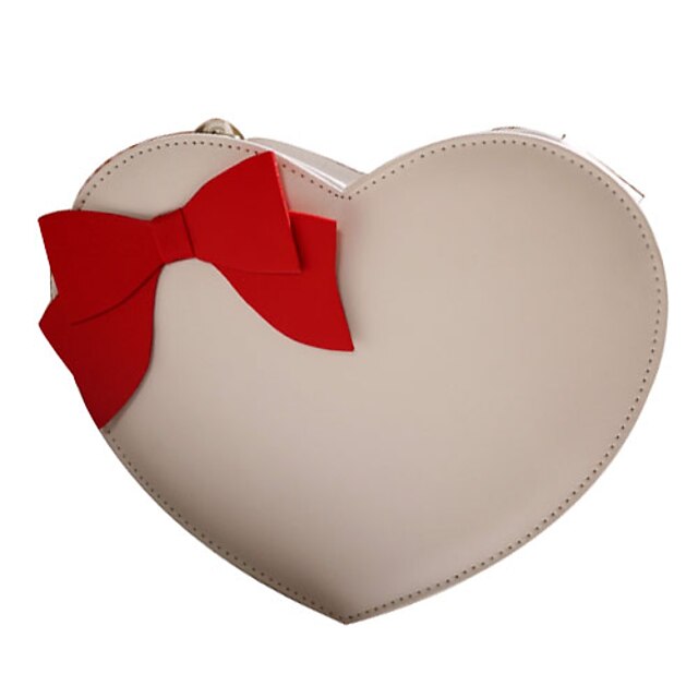  Ruční Roztomilý Bow tvaru srdce PU kůže Sladká Lolita taška přes rameno