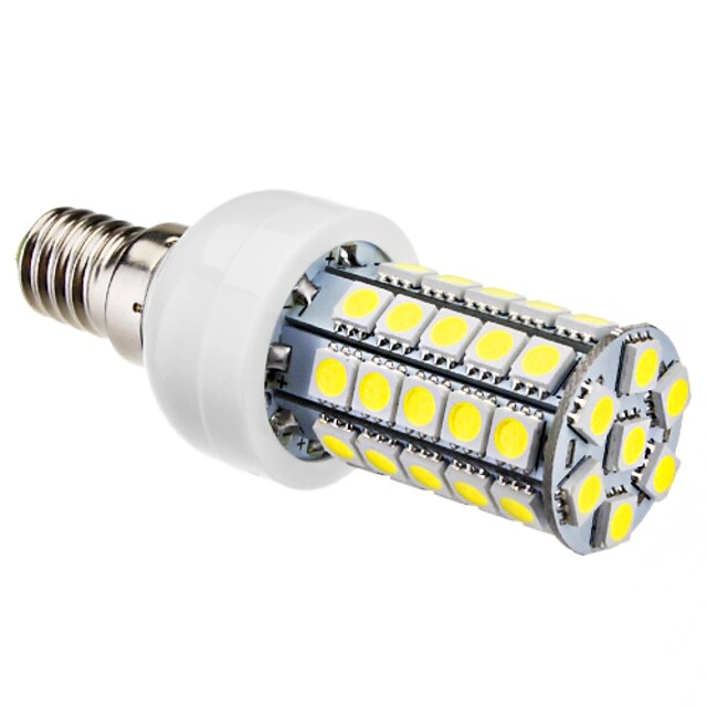  6000lm E14 LED-kornpærer T 47 LED perler SMD 5050 Naturlig hvit 220-240V