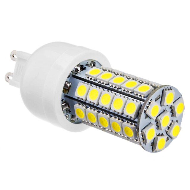  6000 lm G9 LED corn žárovky T 47 lED diody SMD 5050 Přirozená bílá AC 220-240V