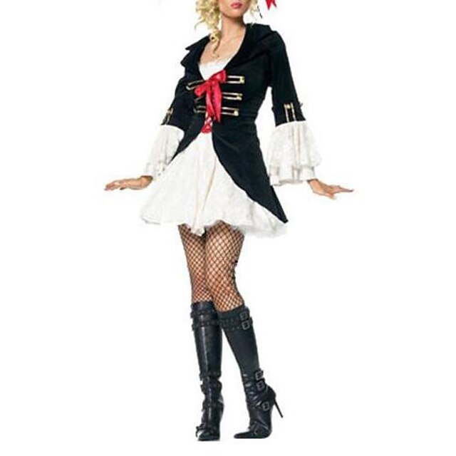  Pirat Cosplay Kostumer Dame Halloween Karneval Festival / høytid polyester Dame Karneval Kostumer / Kjole / Hodeplagg / Kjole / Hodeplagg