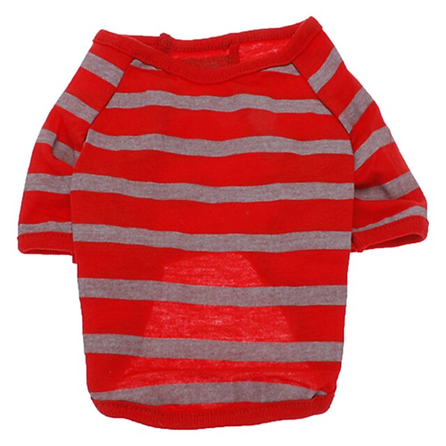  Dog Shirt / T-Shirt Stripes Dog Clothes Puppy Clothes Dog Outfits Breathable Costume for Girl and Boy Dog Cotton XS S M L
