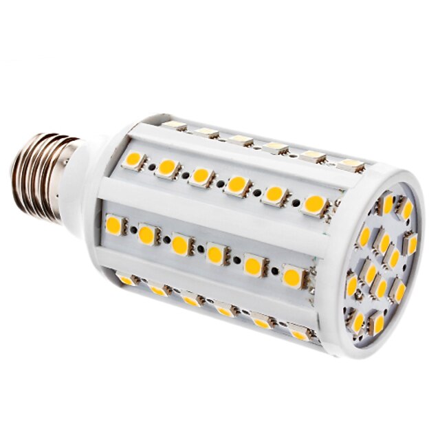  1db LED kukorica izzók 800 lm E27 T 60 LED gyöngyök SMD 5050 Meleg fehér Fehér 12 V