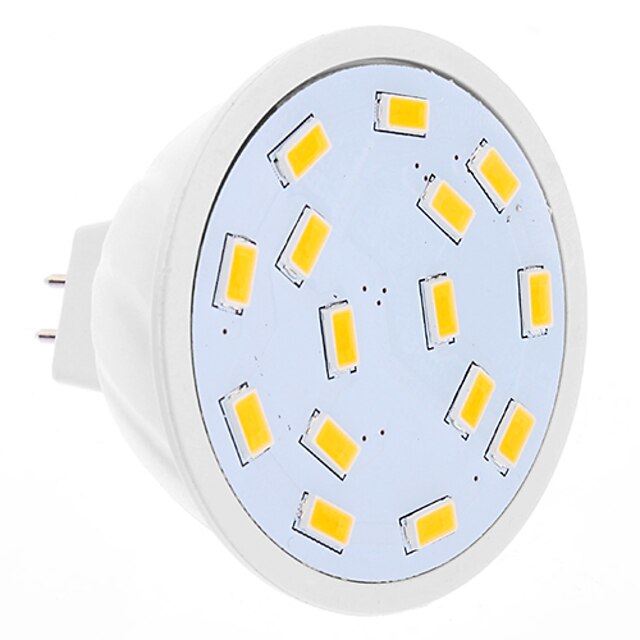  GU5.3 (MR16) LED-spotlampen MR16 15 SMD 5630 320 lm Warm wit DC 12 AC 12 V