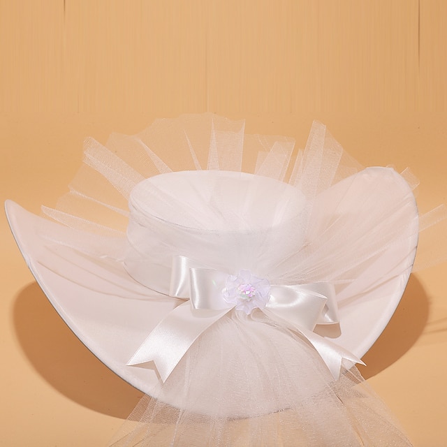  Элегантная атласная и сплавов шапки с тюлем и цветочного для свадьбы