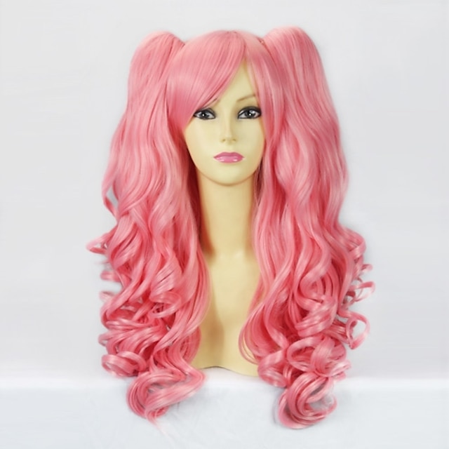 Sweet Lolita Cosplay Wigs Women's 20 inch Heat Resistant Fiber Anime Wig