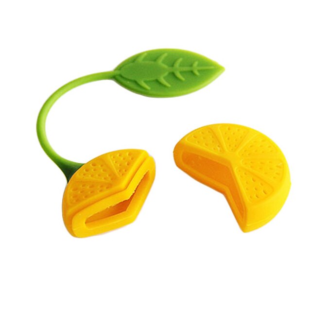  Lemon Design Tea Herb Filter Infuser Strainer Teabag (Random Color)