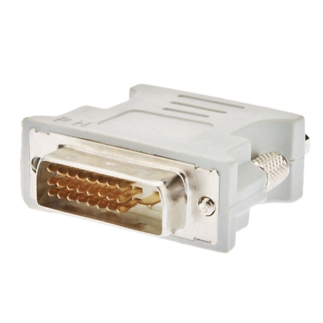  DVI 24+1 Male to VGA Female Adapter White