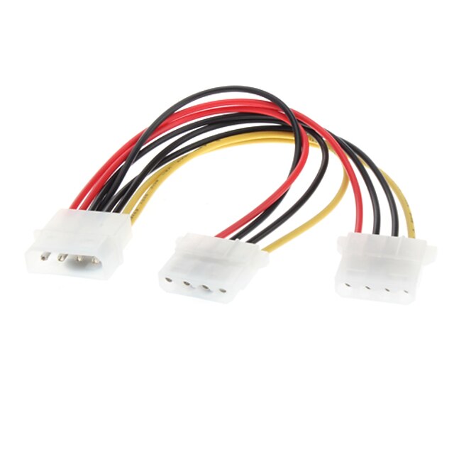  4 Pin IDE Power Supply Splitter Extension Cable 0.2M