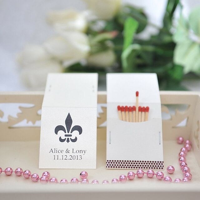  Personalized Matchbox Material / Hard Card Paper Wedding Decorations Party / Wedding Floral Theme / Wedding Spring / Summer / All Seasons