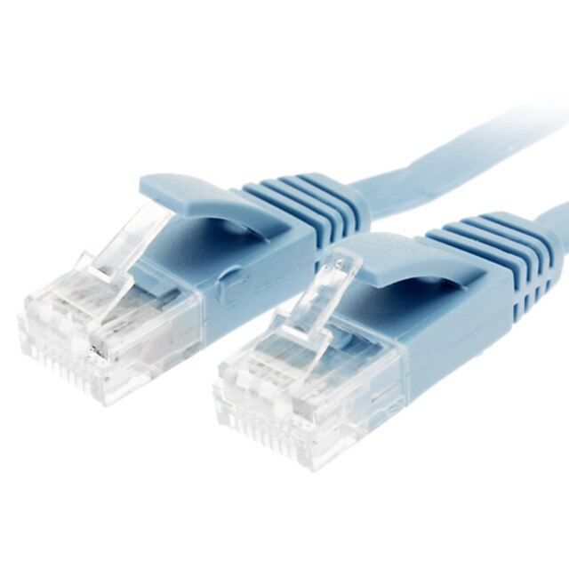 Cat 6 Mand til Mand Network Cable Flat Type Blå (1M)
