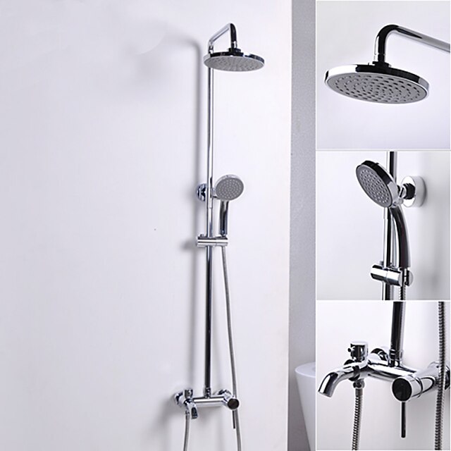  Shower Faucet - Contemporary Chrome Shower System Ceramic Valve