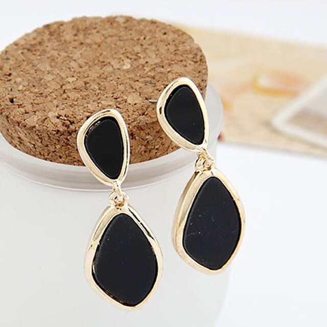  Women's Drop Earrings Geometrical Ladies Fashion Earrings Jewelry White / Black For Party Daily