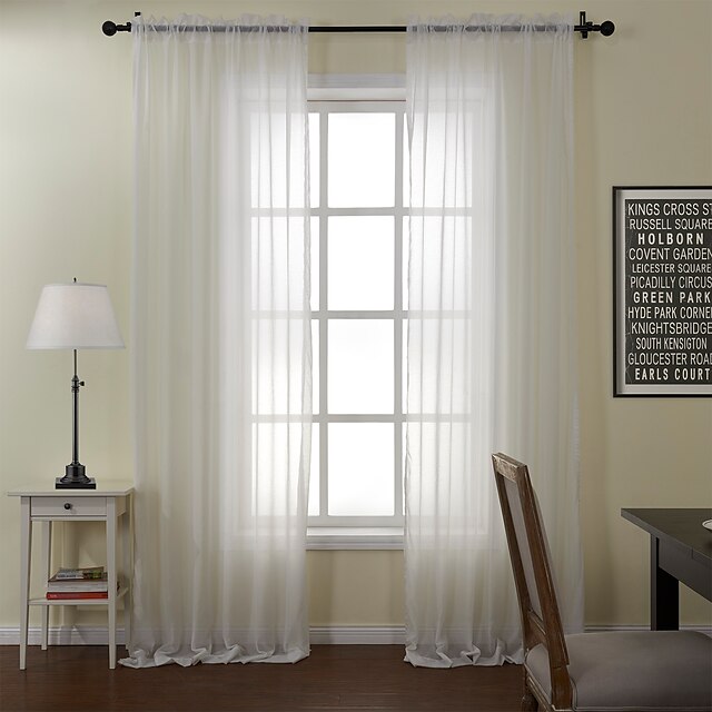  Custom Made Csipke Sheer Függöny Shades Két panel 2*(W107cm×L160cm)