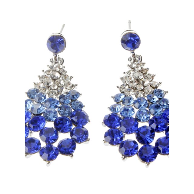  Women's Luxury Drop Imitation Diamond Drop Earrings - Luxury White / Blue Earrings For Party / Daily