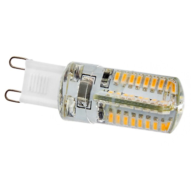  LED corn žárovky 210 lm G9 64 LED korálky SMD 3014 Teplá bílá 220-240 V