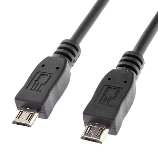 Micro USB Male to Male Data Cable Black (1m) High quality, durable
