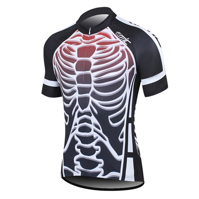  Men's Short Sleeve Bike with 3 Rear Pockets Quick Dry Polyester Sports Clothing Apparel