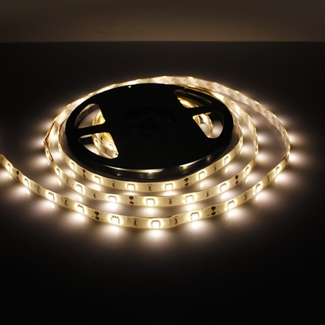  5m Flexible LED-Leuchtstreifen 150 LEDs 5050 SMD Warmes Weiß Wasserfest 12 V
