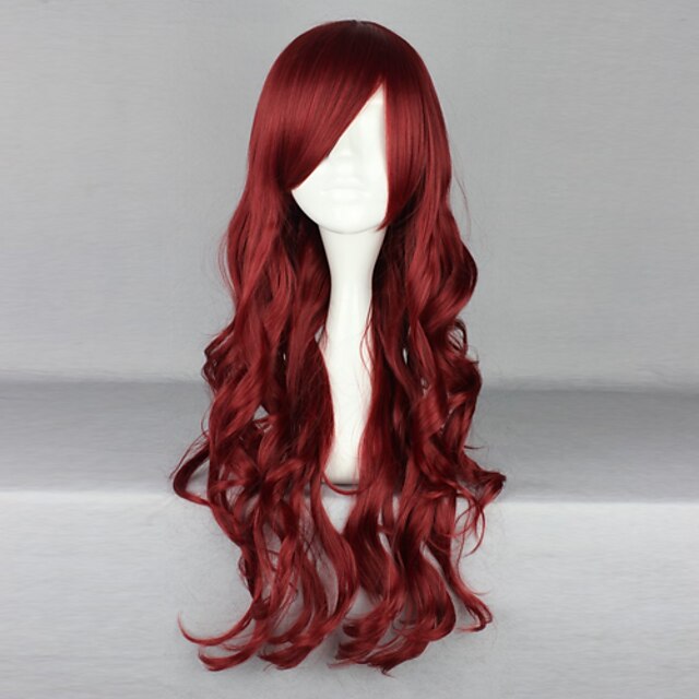  Cosplay Wigs Women's 28 inch Heat Resistant Fiber Red Anime / Gothic Lolita Dress