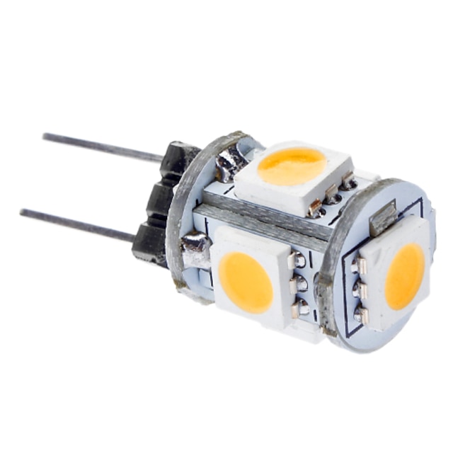  0.5 W Ampoules Maïs LED 50-100 lm G4 T 5 Perles LED SMD 5050 Blanc Chaud 12 V / #