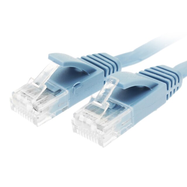  Cat 6 mâle à mâle câble réseau de type plat bleu (2M)